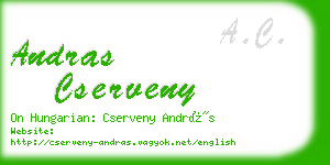 andras cserveny business card